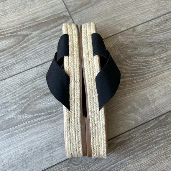 Lucky  Brand Gayte Black/Jute Platform Sandals - Picture 8 of 12